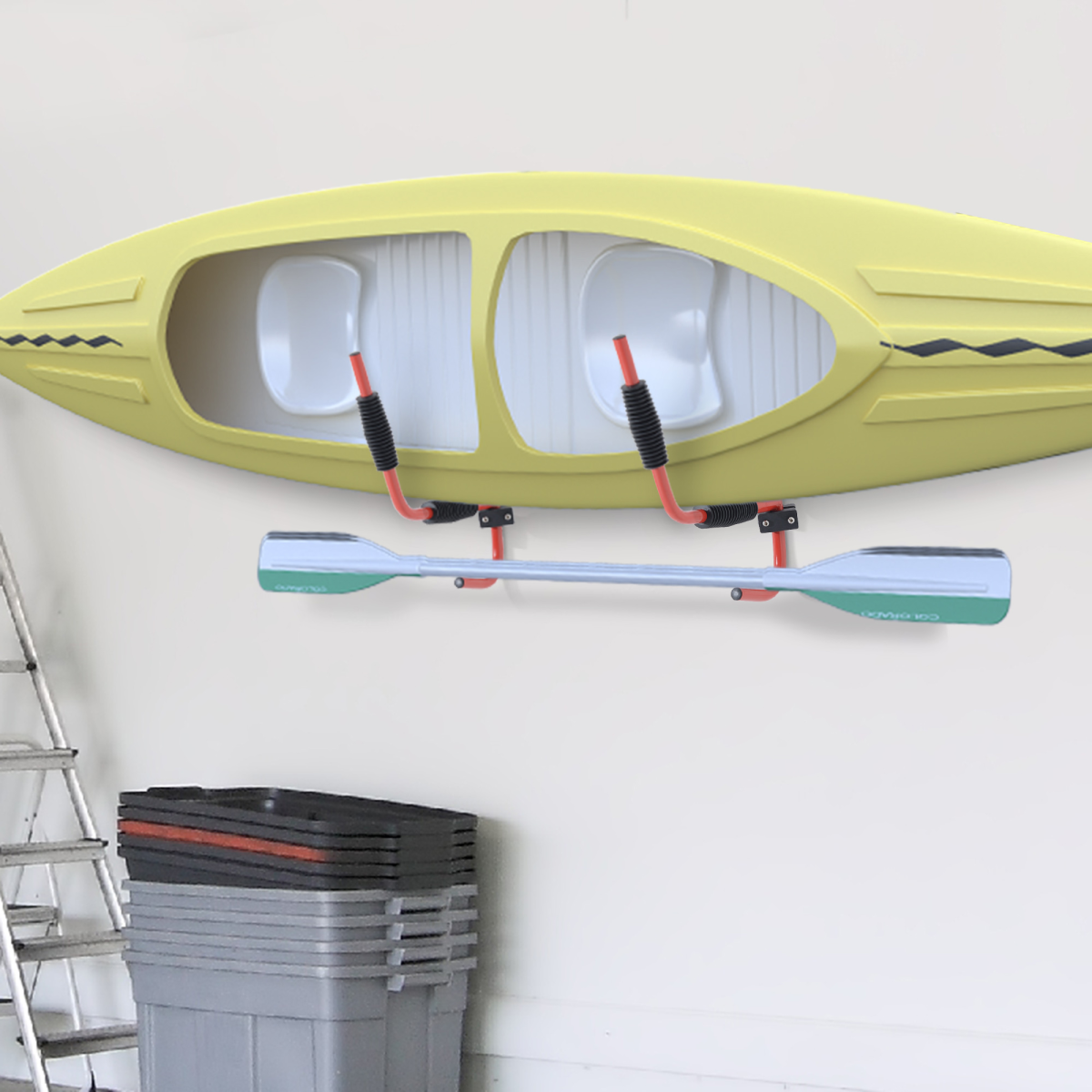 Heavy-Duty Kayak Wall Mount Rack - Secure and Space-Saving Storage Solution - All Round Fitness