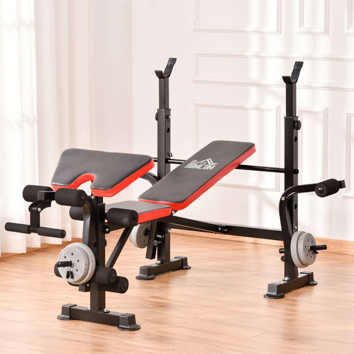 Ultimate Adjustable Weight Training Bench with Squat Rack & Leg Extension - All Round Fitness