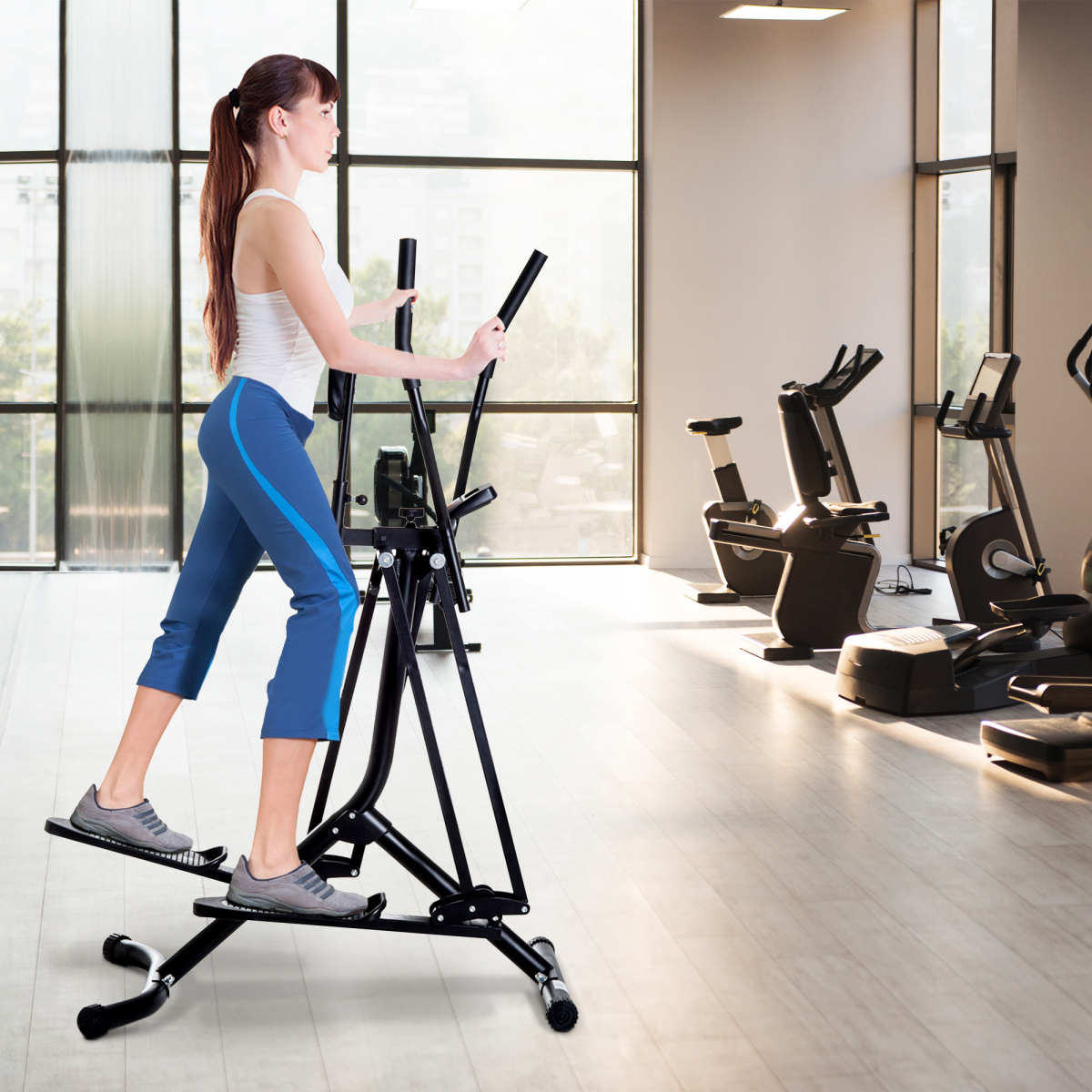 Air Walker Glider Home Trainer: Aerobic Fitness Machine for Total Body Workout - All Round Fitness