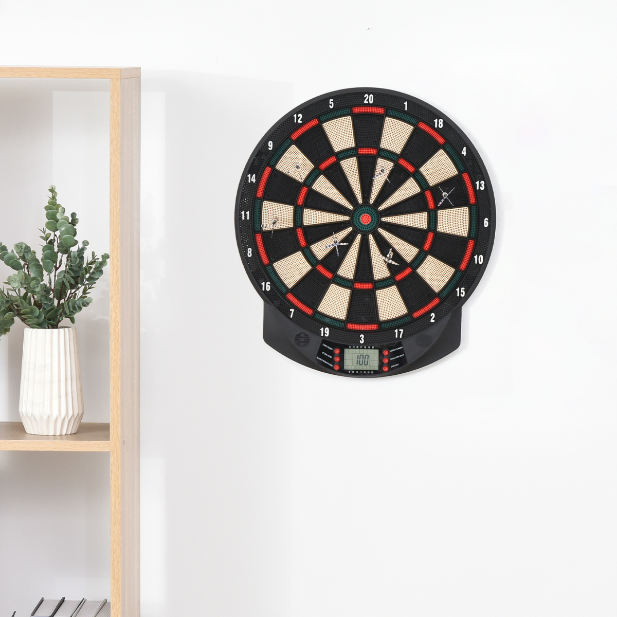 Electronic Dartboard with LCD Display – 26 Games, 185 Variations, 6 Darts & 30 Tip