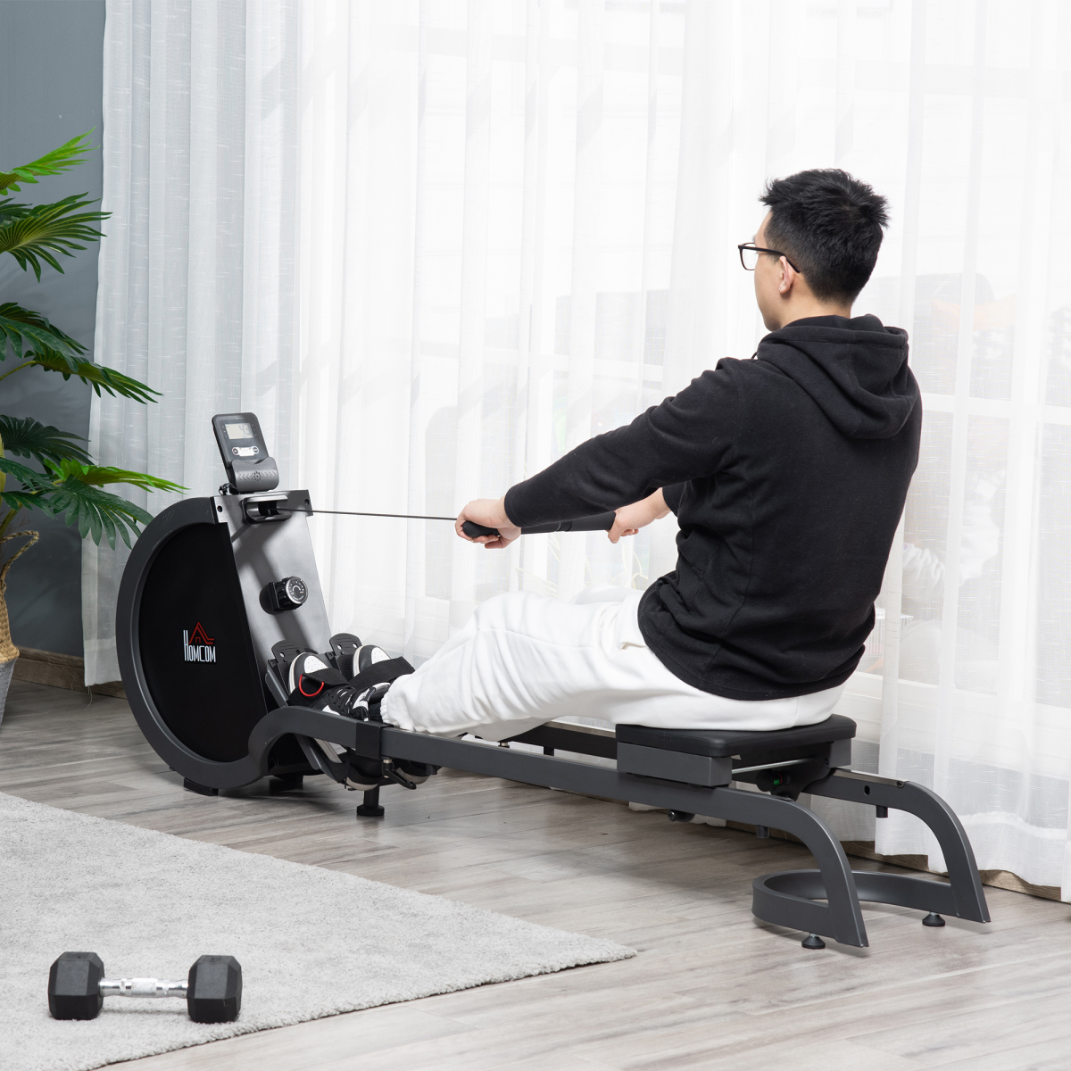 Compact Magnetic Rowing Machine with 16 Resistance Levels for Ultimate Fitness - All Round Fitness