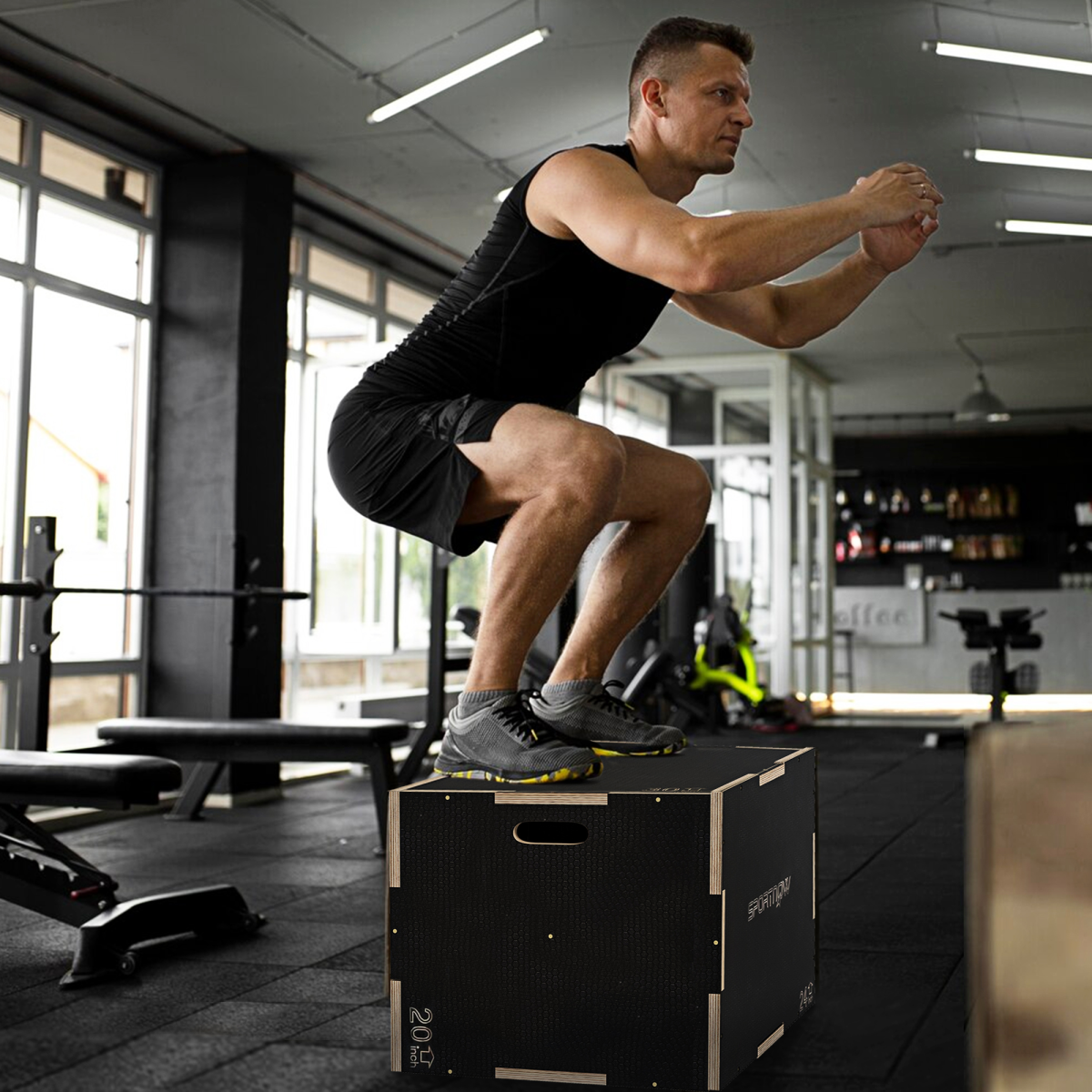 SPORTNOW Adjustable Plyometric Jump Box - Versatile Home Gym Essential - All Round Fitness