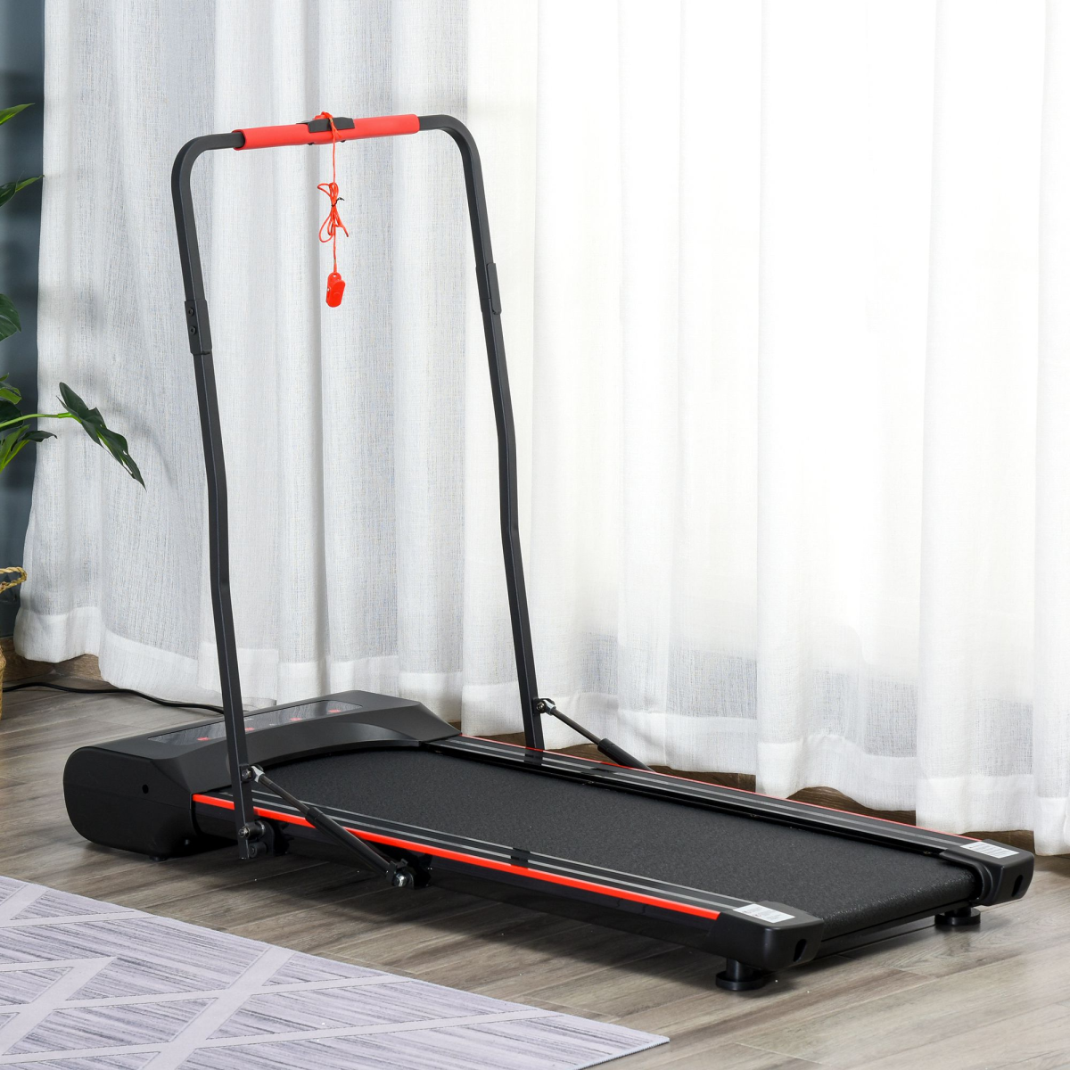 Walking Machine with LED Display & Remote Control – Foldable Treadmill for Home Fitness (1–6km/h) - All Round Fitness
