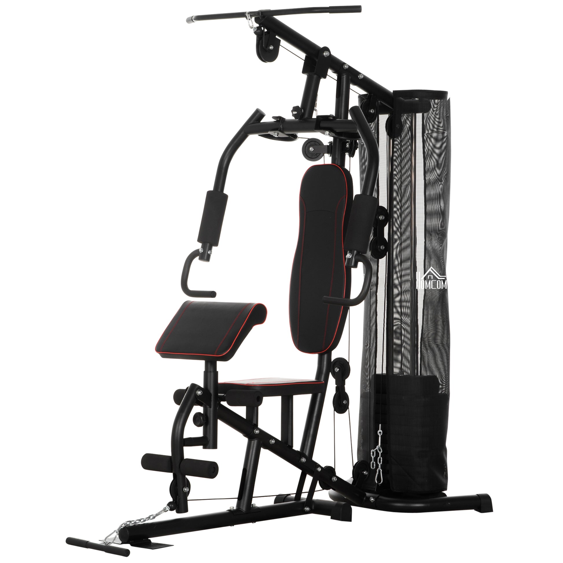 HOMCOM Versatile Multi Gym: 45Kg Weight Stack for Full-Body Workouts - All Round Fitness