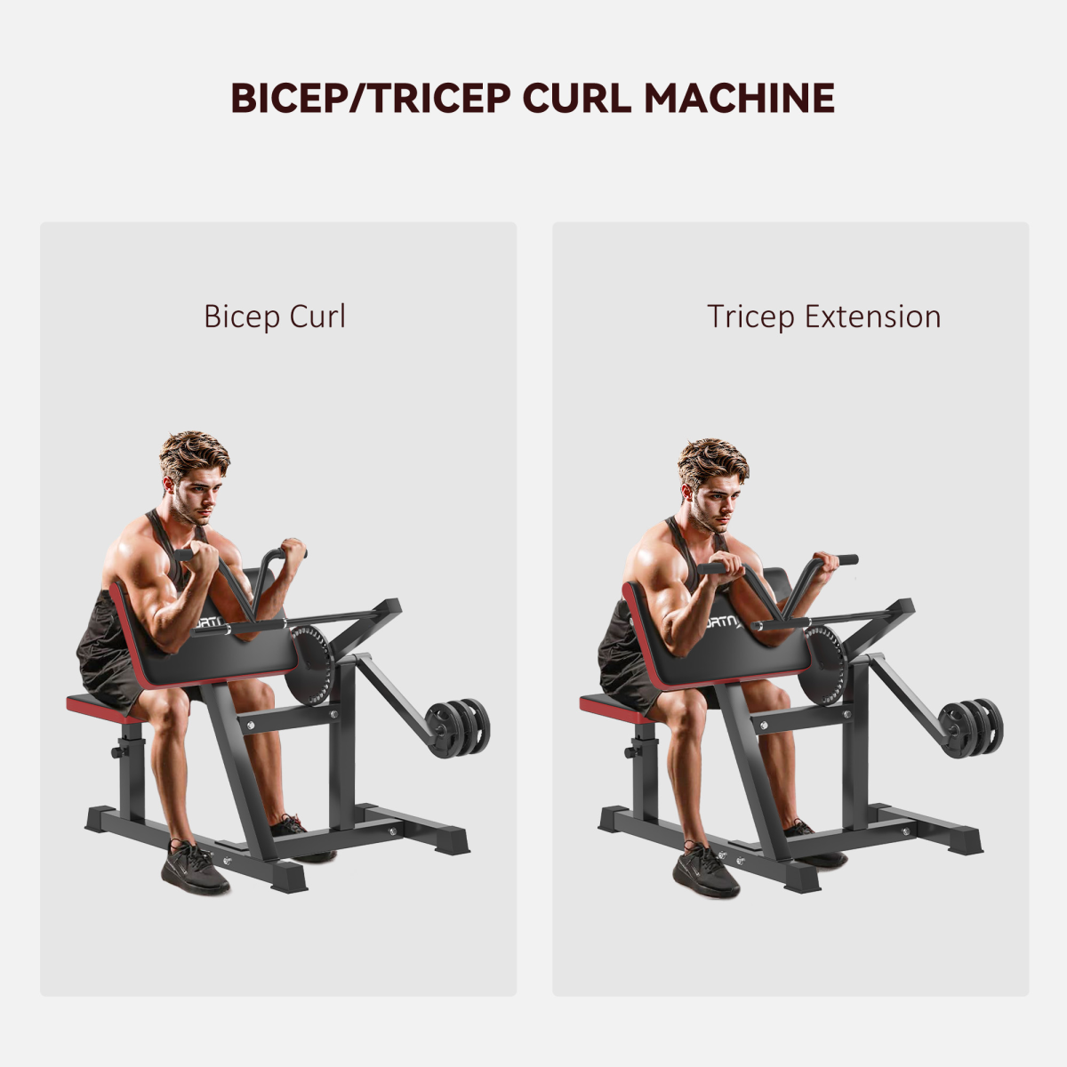 SPORTNOW Adjustable Preacher Curl Bench - Elevate Your Home Workout Game! - All Round Fitness