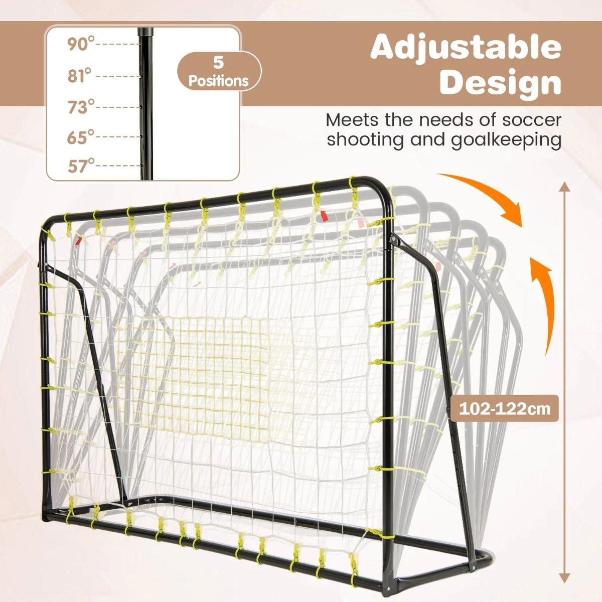 2-in-1 Soccer Rebounder and Goal for Children Aged 6 and Above