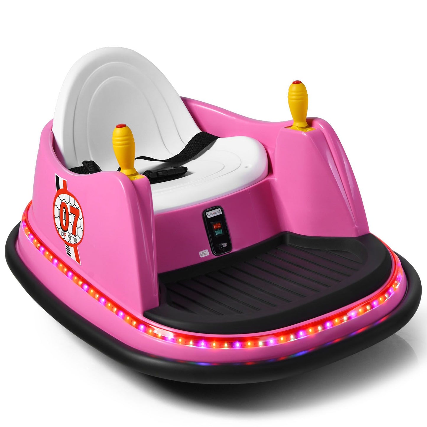 Children's Ride-On Bumper Car with Vibrant Flashing Lights and Music