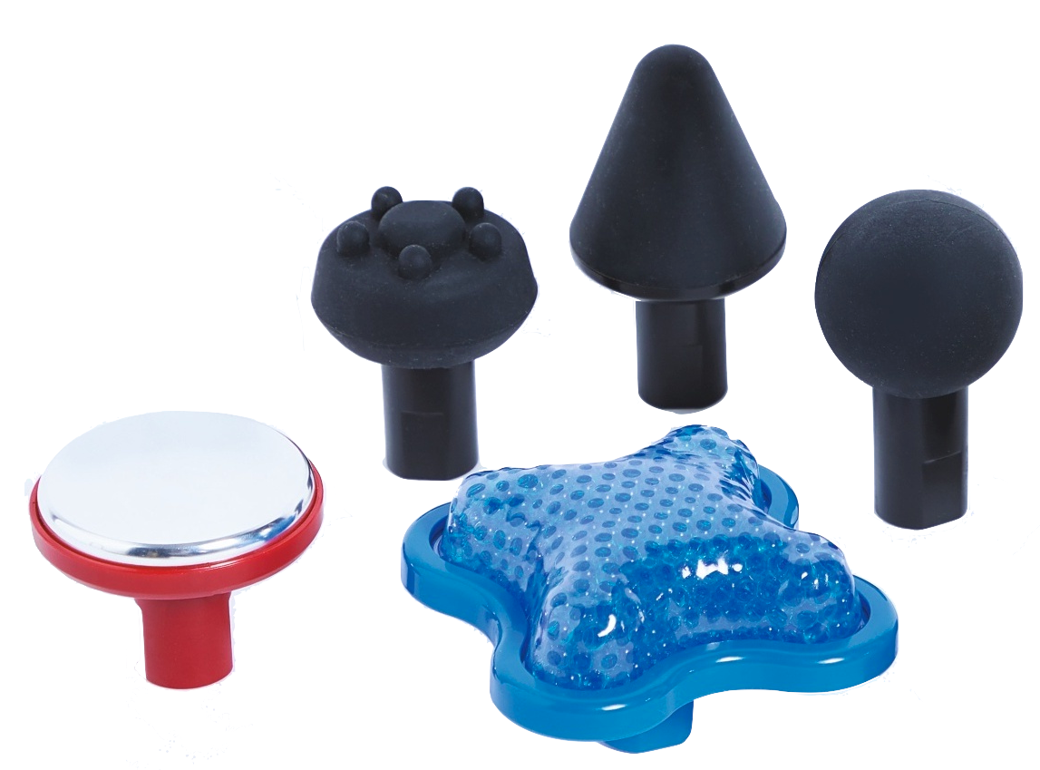 5-in-1 Deep Tissue Massage Gun with Interchangeable Heads & Rechargeable Battery