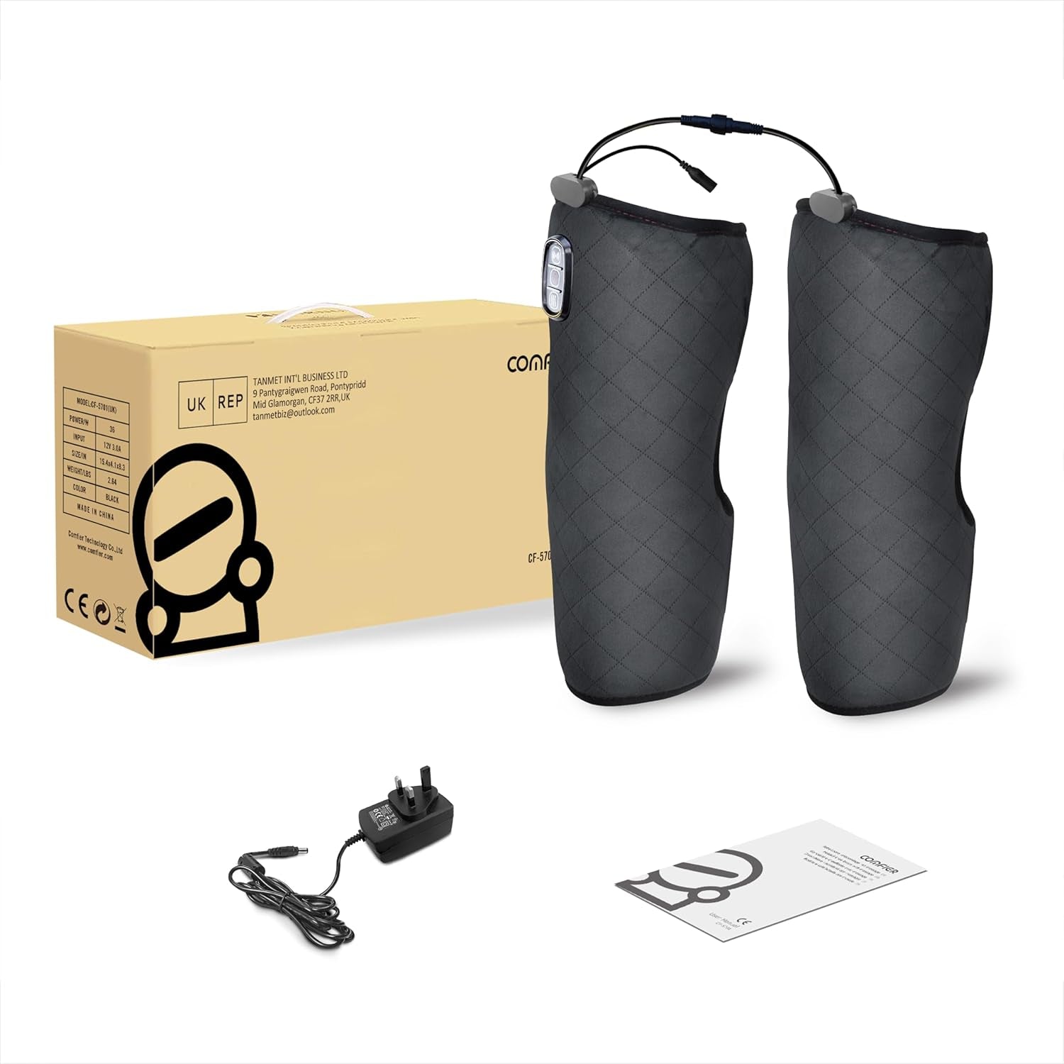 Comfier Heated Knee Massager with Vibration – Adjustable Knee and Leg Massager for Pain Relief & Relaxation | Soothing Heat Therapy with 5 Modes, 2 Heat Levels & Soft Velvet Fabric – Perfect Gift for Men & Women