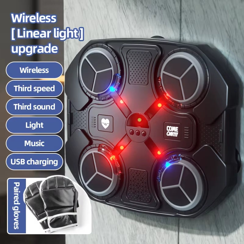 Smart Bluetooth Music Boxing Machine Wall Mounted Decompression Trainer Gym Fitness Home Boxing Target Punching Equipment