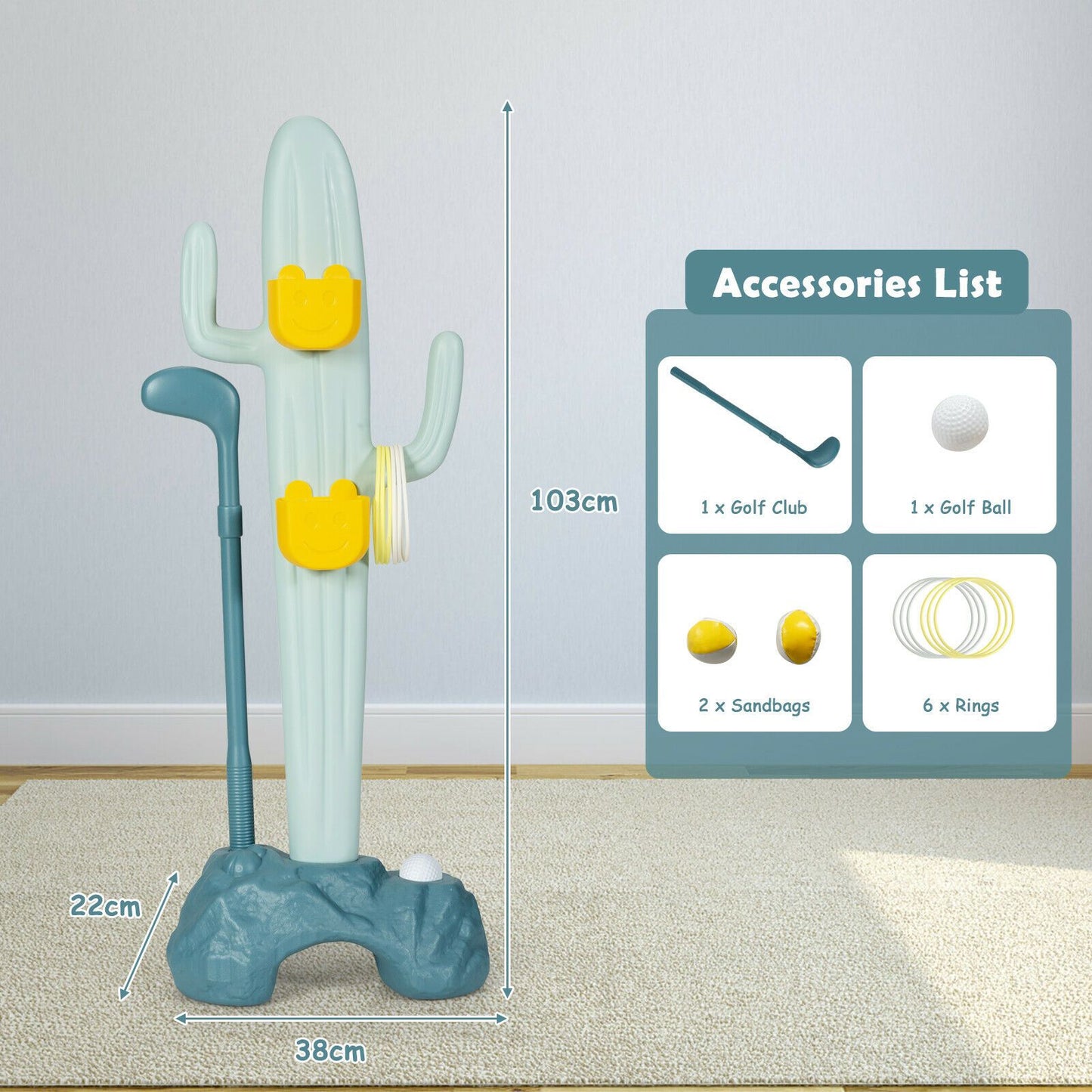 3-in-1 Baby Sports Set – Kids Cactus Activity Center