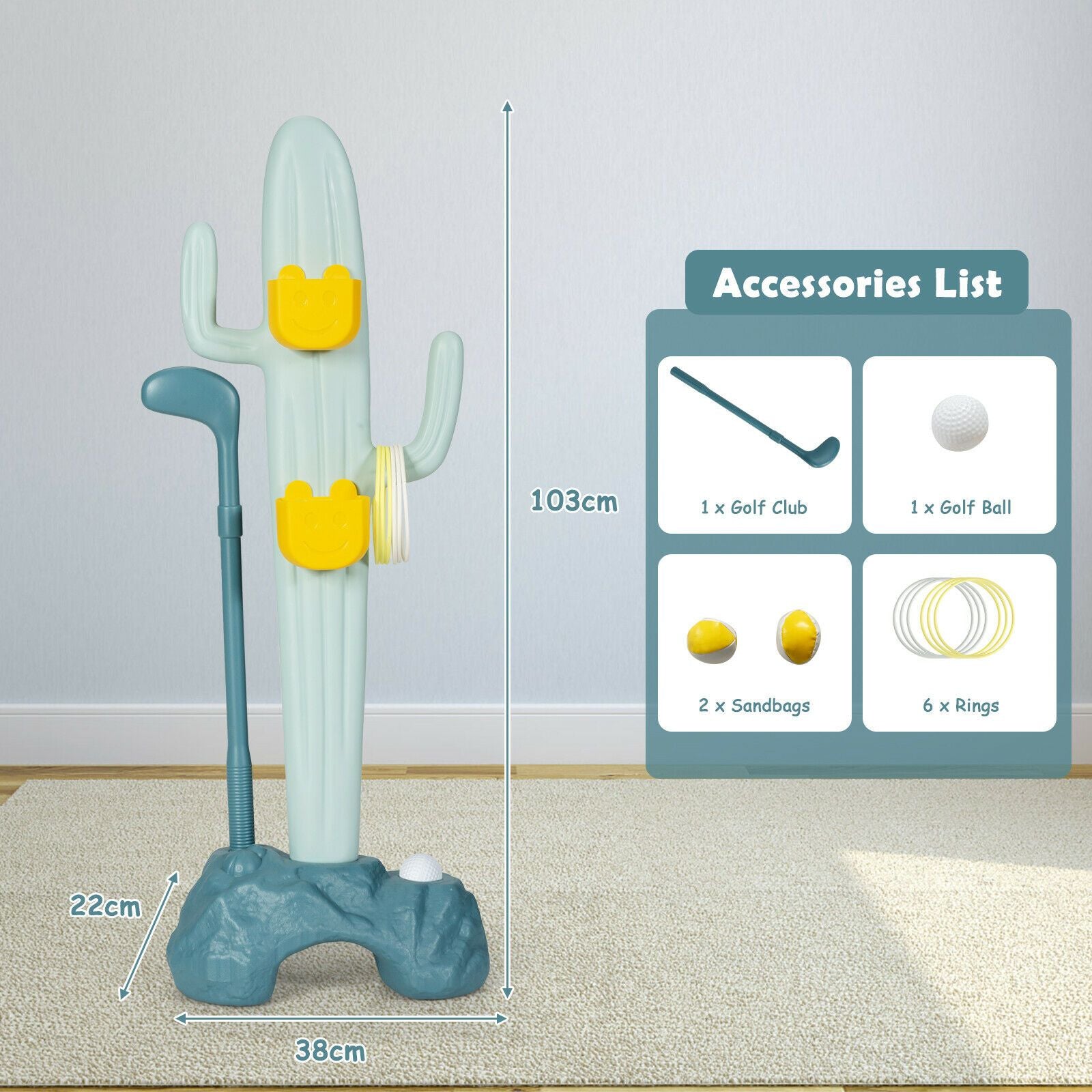 3-in-1 Baby Sports Set – Kids Cactus Activity Center