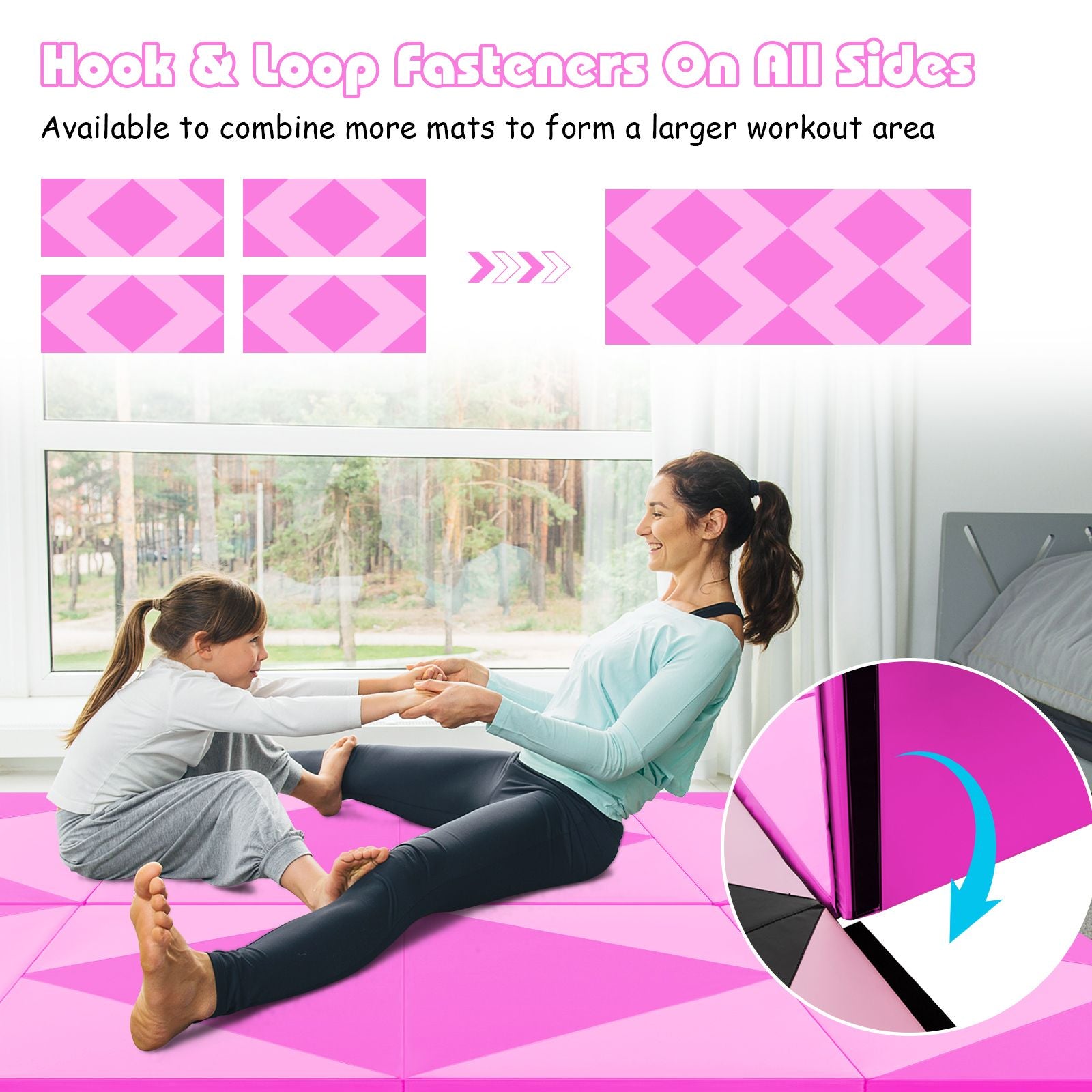 240 cm PU Leather Folding Gymnastics Mat