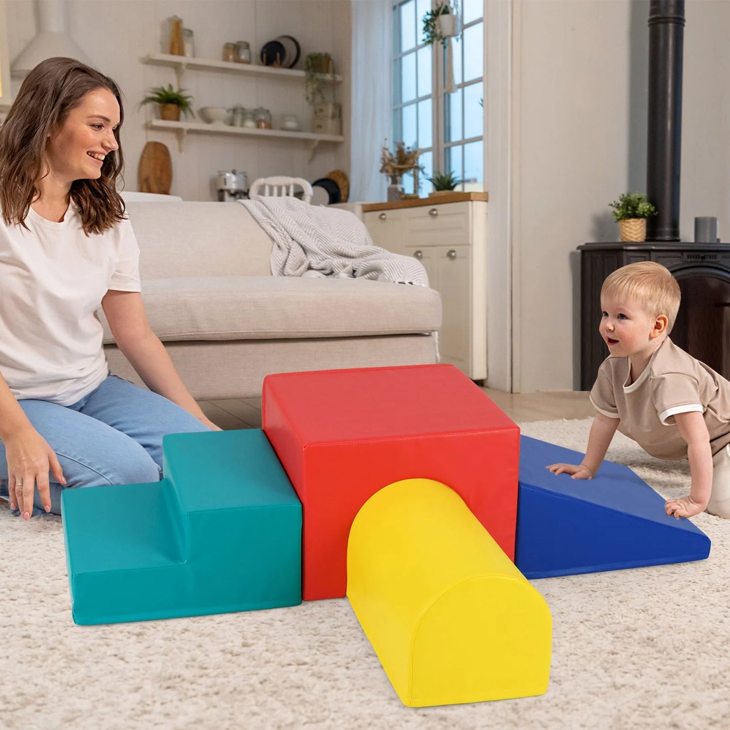 Infant and Toddler Climbing and Crawling Foam Block Play Set