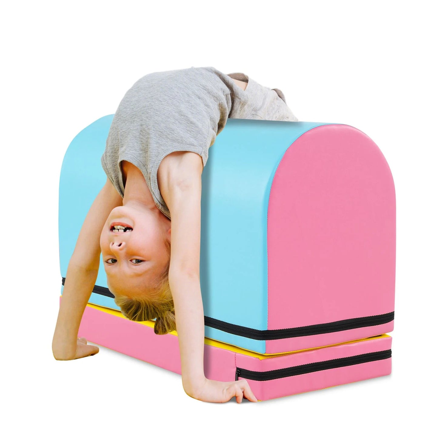 Mailbox Tumbling Mat with Detachable Section & Carry Handle – Gymnastics Trainer for Kids