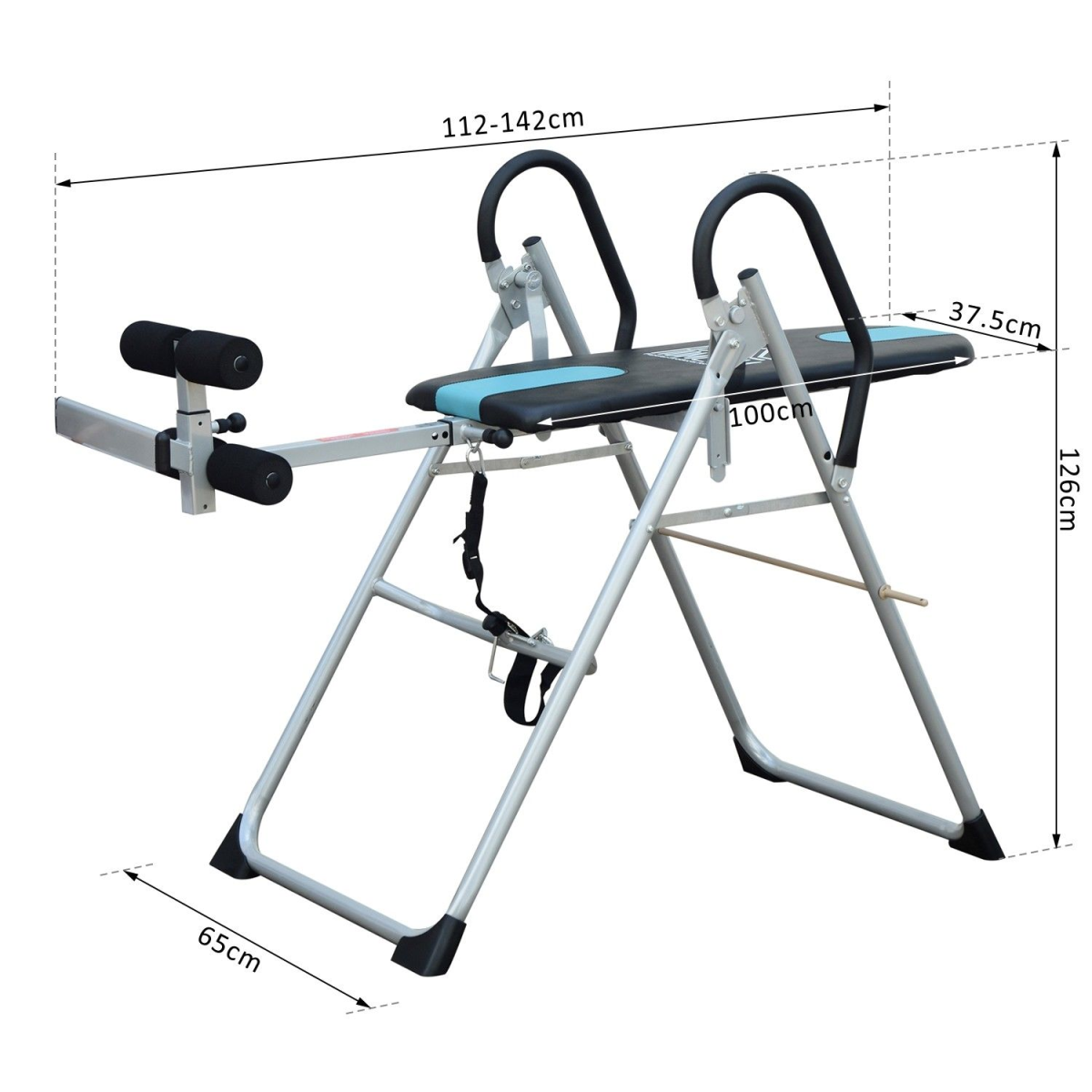 Adjustable Foldable Inversion Table for Back Pain Relief & Home Fitness - All Round Fitness