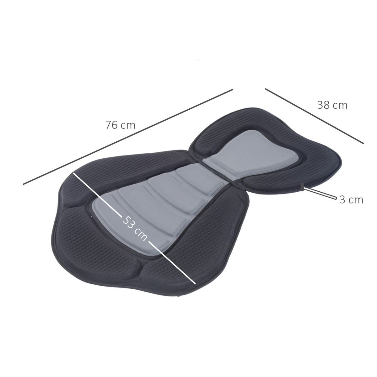 HOMCOM Comfort Padded Kayak Seat & Backrest - Detachable & Supportive Design - All Round Fitness