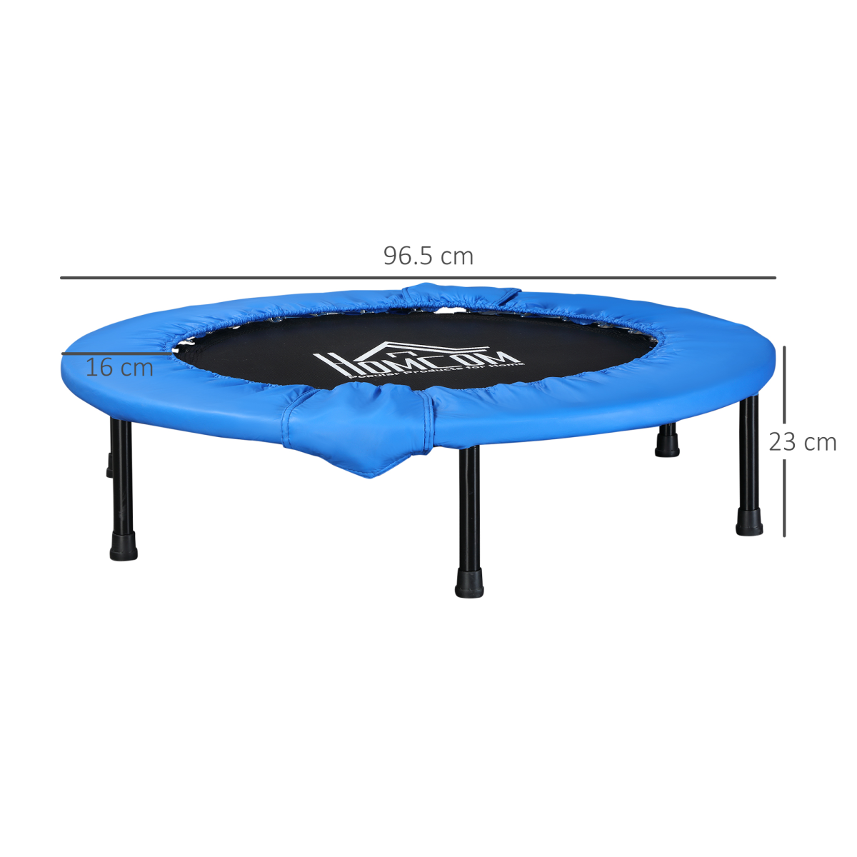 Compact 96cm Foldable Fitness Trampoline - Portable Rebounder for Home Workouts - All Round Fitness