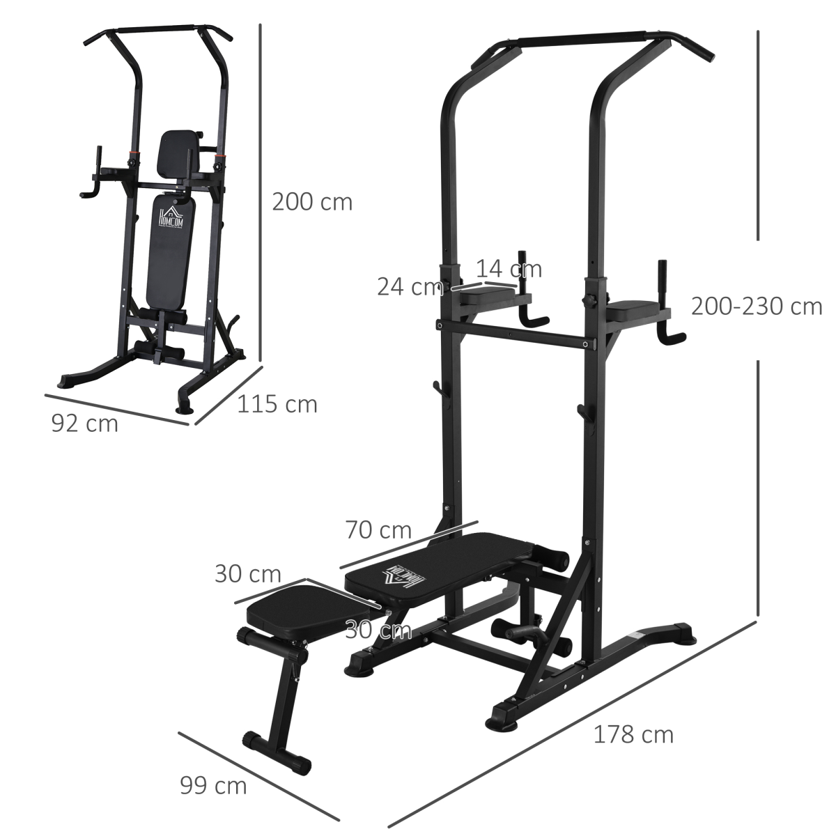 Versatile Adjustable Dip & Pull-Up Stand – Ultimate Home Fitness Solution - All Round Fitness