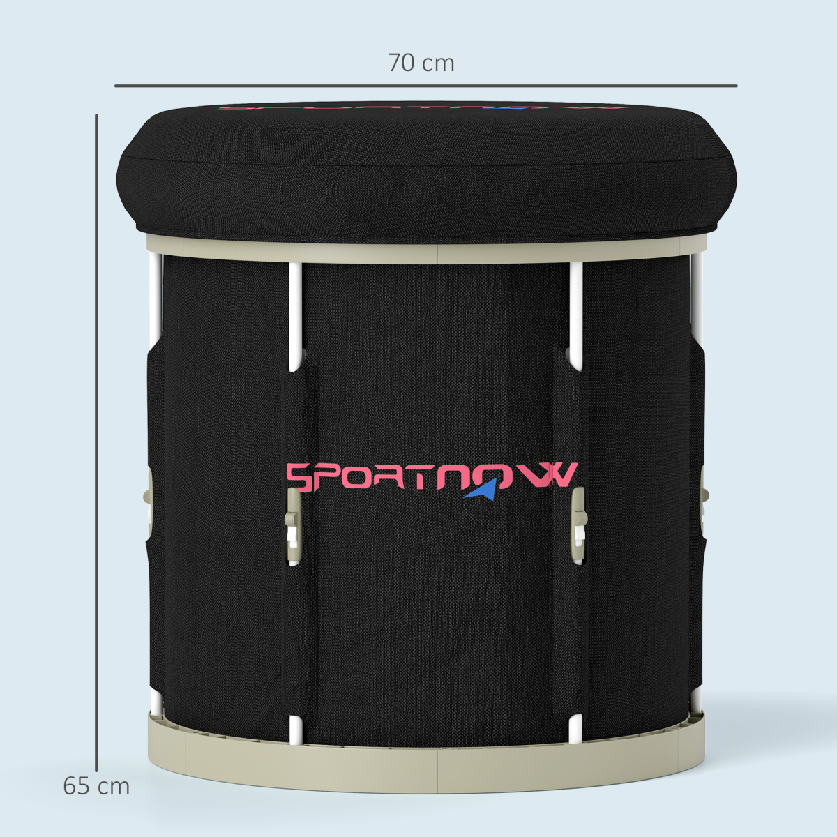 SPORTNOW Ice Bath Tub Outdoor – 210L Portable Cold Water Therapy Recovery Tub, Black