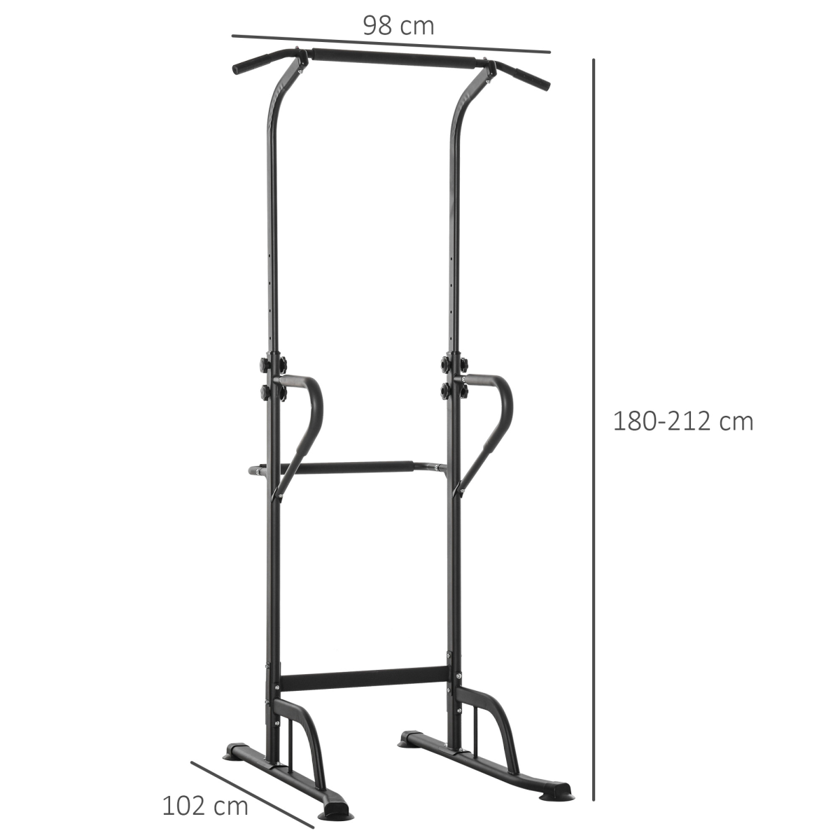 Power Tower Dip Station & Pull-Up Bar – Multi-Function Strength Training Equipment for Home Gym - All Round Fitness