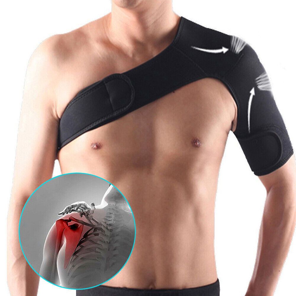 Adjustable Shoulder Brace – Rotator Cuff Support Strap for Injury, Dislocation & Compression (Left/Right, Unisex)