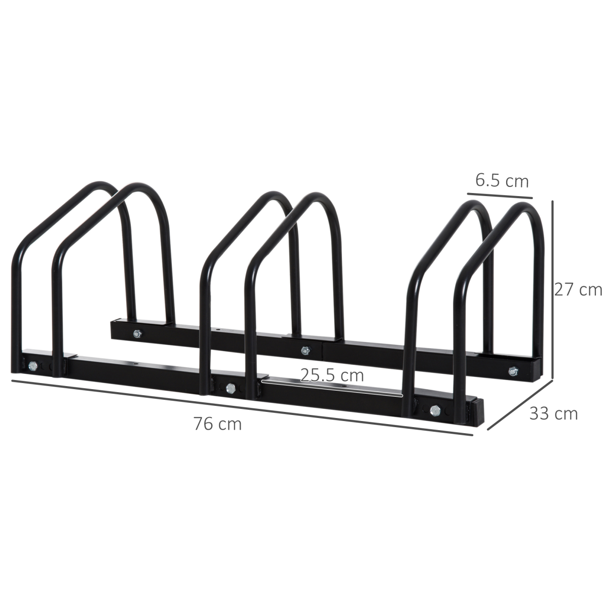 Secure 3-Bike Parking Rack - Durable Locking Stand for Home & Garden - All Round Fitness