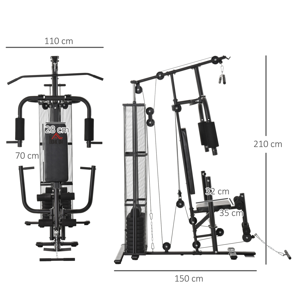 Ultimate Home Gym Multi-Function Strength Training Machine for Full Body Workouts - All Round Fitness