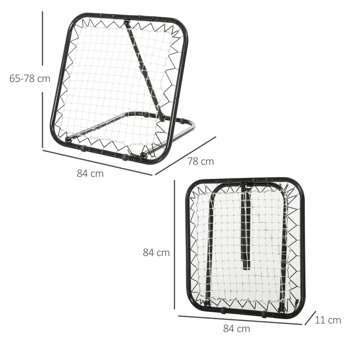 Multi-Angle Rebounder Net for Football & Baseball Training by HOMCOM - All Round Fitness