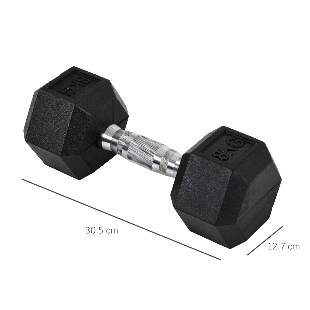 Ultimate Hexagonal Dumbbell Set - 2x8kg for Home & Office Workouts - All Round Fitness