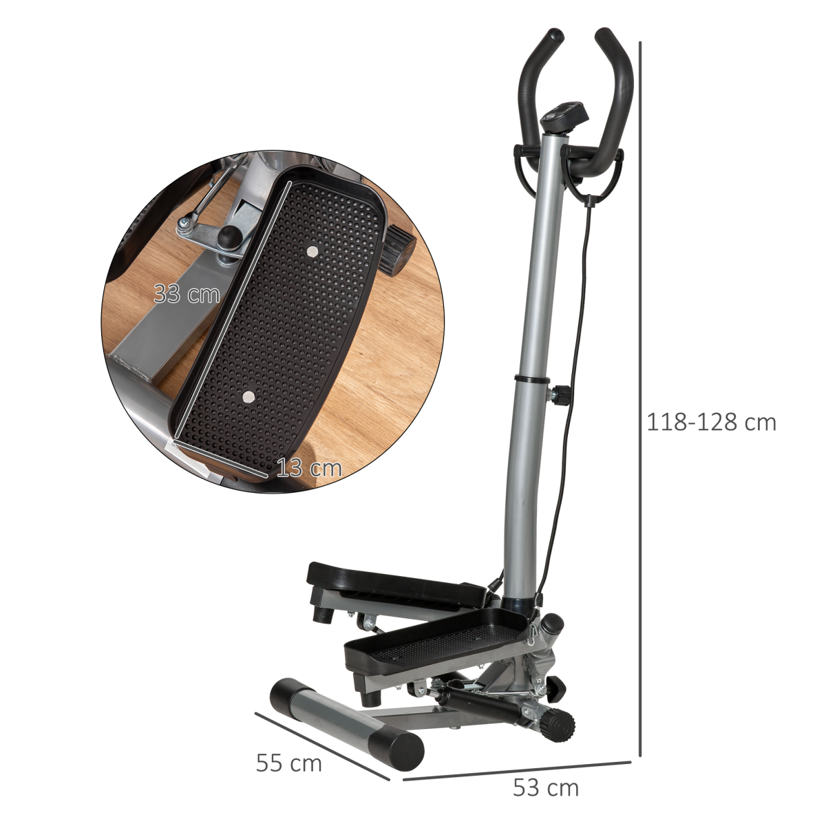 HOMCOM Adjustable Twist Stepper: Ultimate Home Gym for Full-Body Workouts! - All Round Fitness