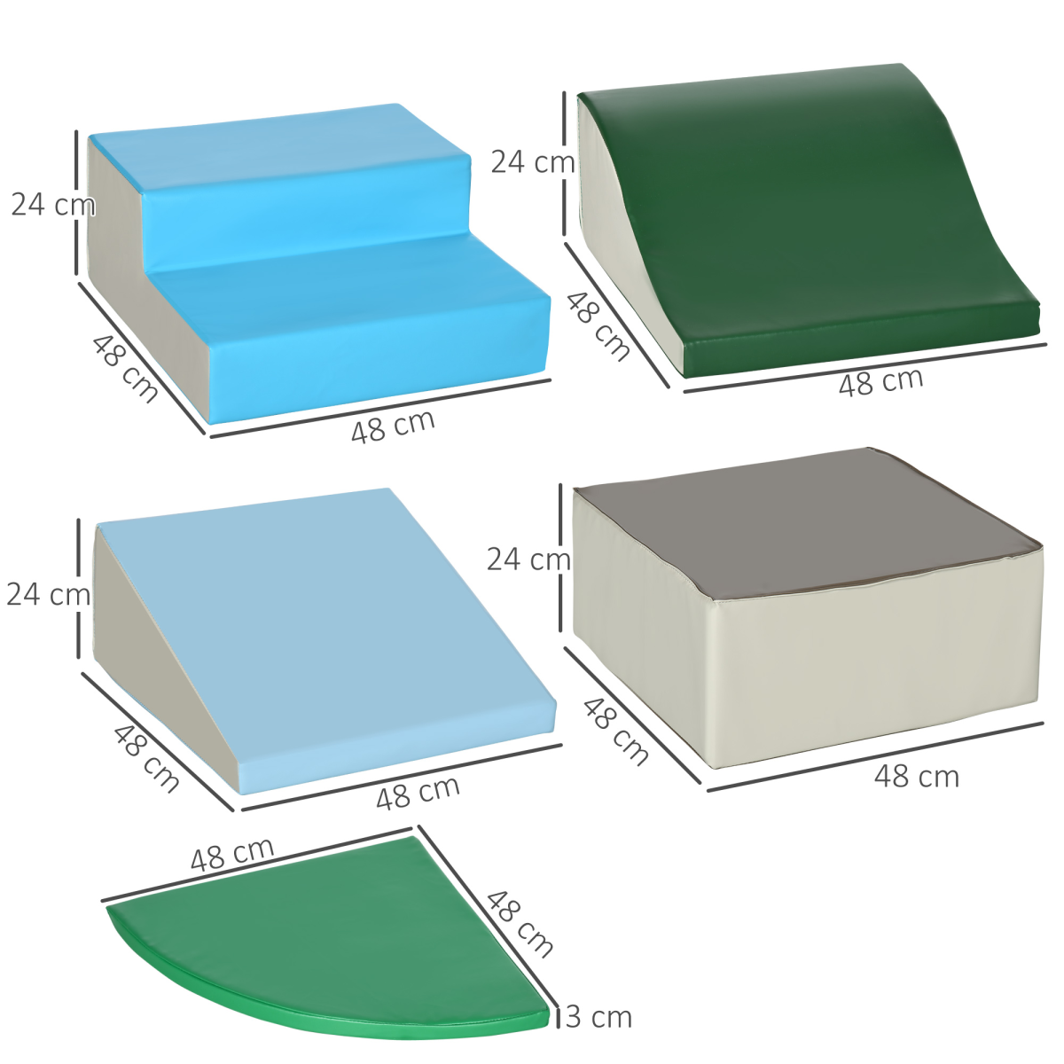 6-Piece Soft Play Equipment for Kids – Baby Climbing Blocks & Play Shapes