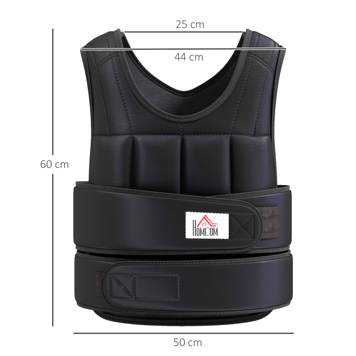 20KG Adjustable Weight Vest for Intense Workouts & Weight Loss - HOMCOM - All Round Fitness