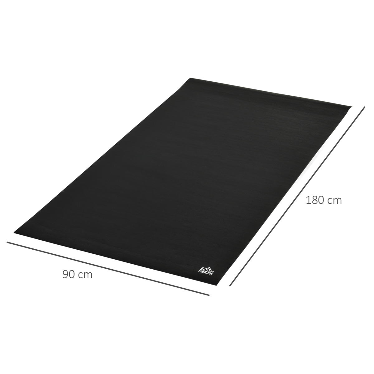 HOMCOM 6mm Thick Gym Equipment Mat – Non-Slip Floor Protector for Treadmills, Bikes & Rowers (180 x 90cm) - All Round Fitness