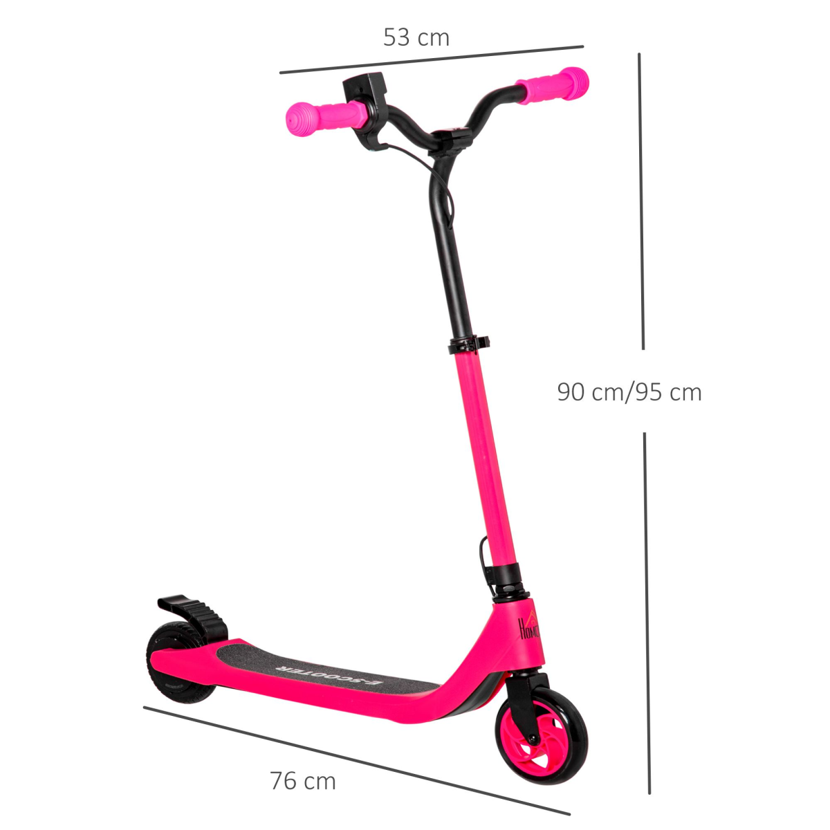 Pink 120W Electric Scooter w/ Battery Display & Rear Brake – Ride in Style! - All Round Fitness