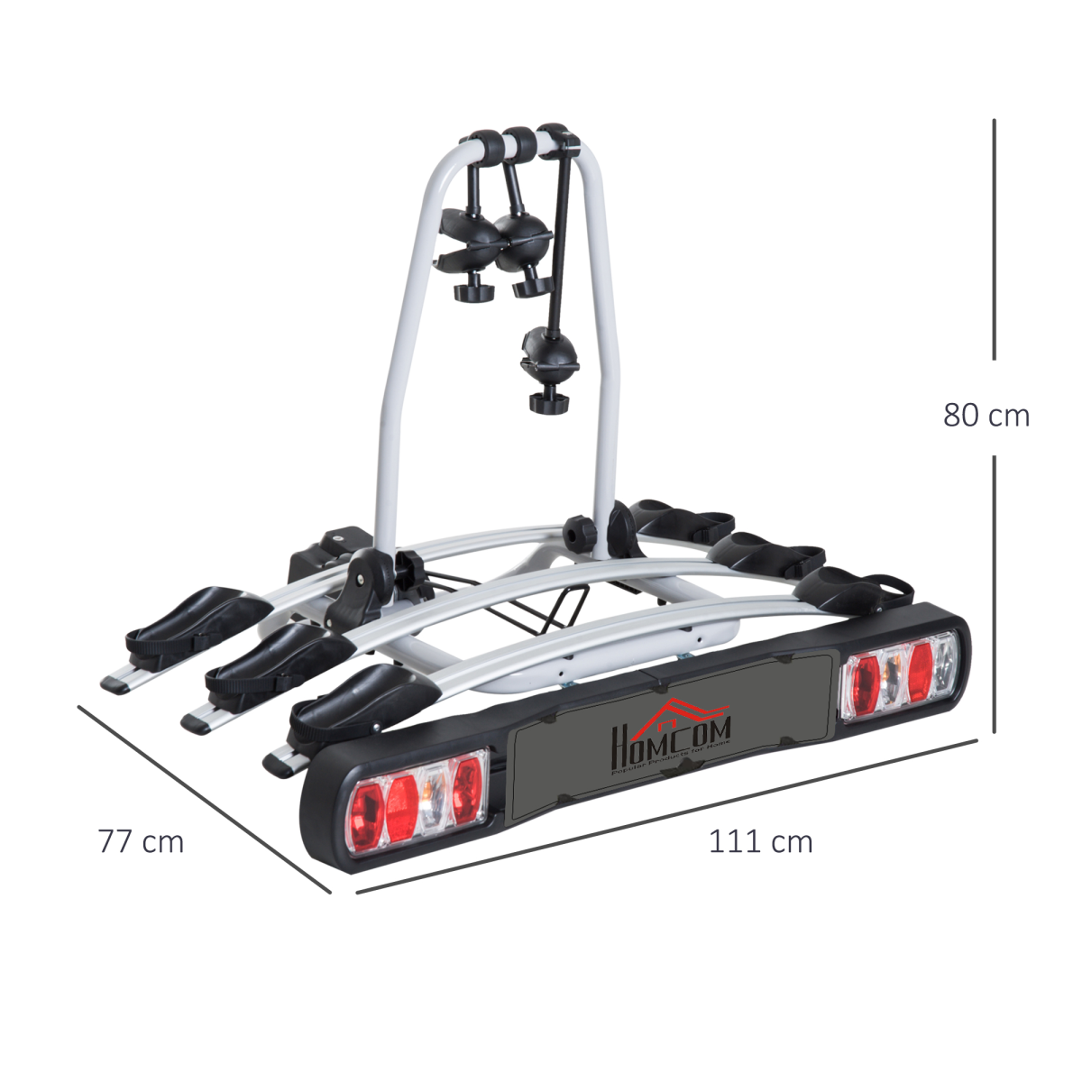 Easy-Load Rear-Mounted Bike Rack with Lights - Perfect for Cycling Adventures! - All Round Fitness