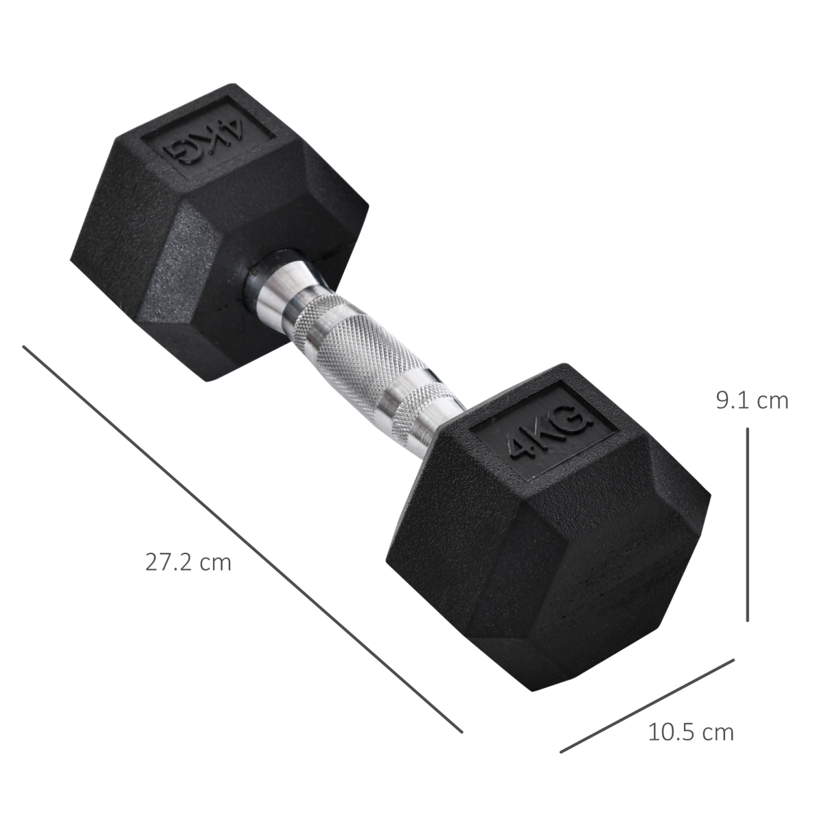 Hexagonal Dumbbells Set - Durable 2x4kg Weight Kit for Home & Gym Fitness! - All Round Fitness