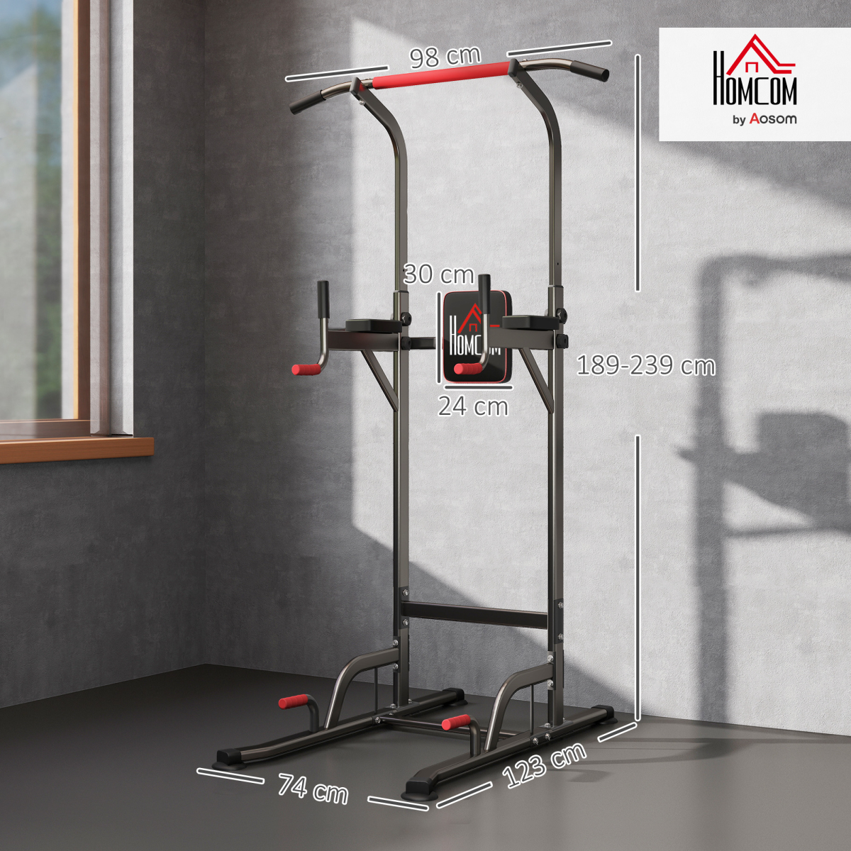 Ultimate Power Tower Pull Up Bar - Home Gym Strength Training Station - All Round Fitness