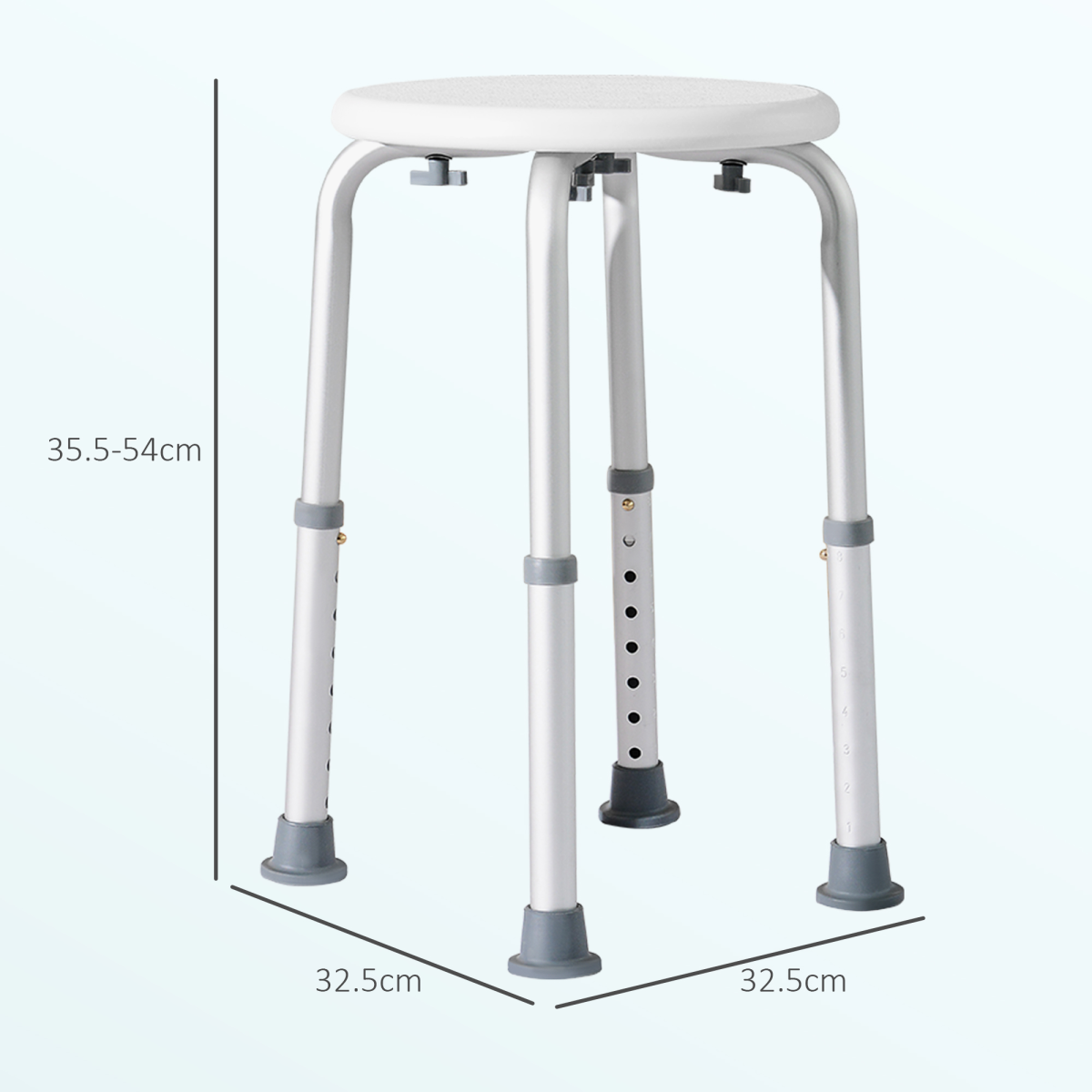 Adjustable Bath Chair & Shower Seat for Elderly - Safe, Slip-Resistant Comfort - All Round Fitness