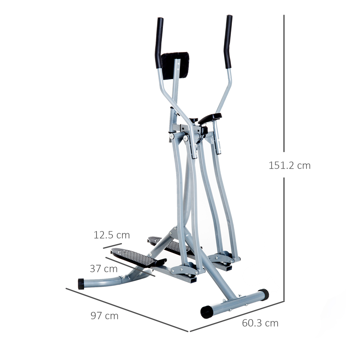 Air Walker Glider Cross Trainer - Total Body Workout & LCD Monitor for Home Gym - All Round Fitness