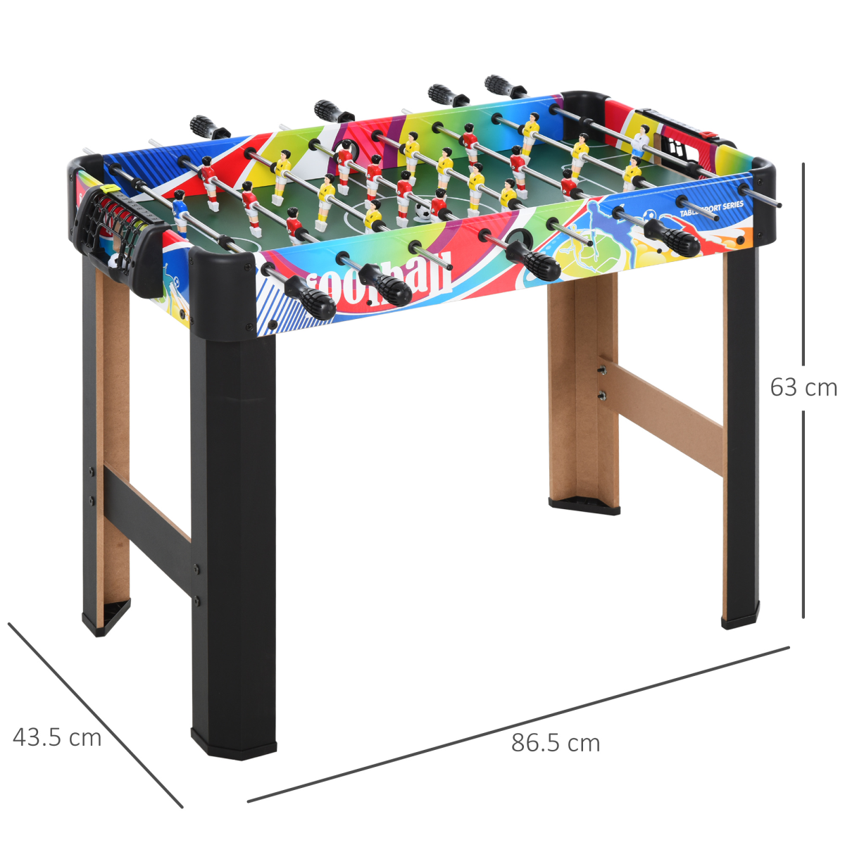 Classic 2.8FT Football Table - Ultimate Pub Game for Home Fun & Competition! - All Round Fitness