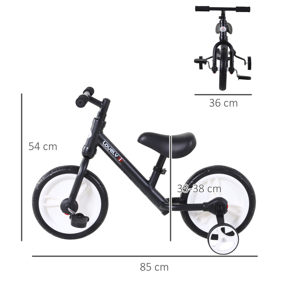 2-in-1 Kids Balance Bike & Tricycle - Adjustable, Safe, Perfect for Ages 2-5! - All Round Fitness