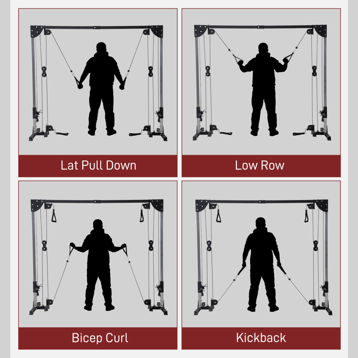 Cable Crossover Machine – Adjustable Pulley System for Full Body Strength Training