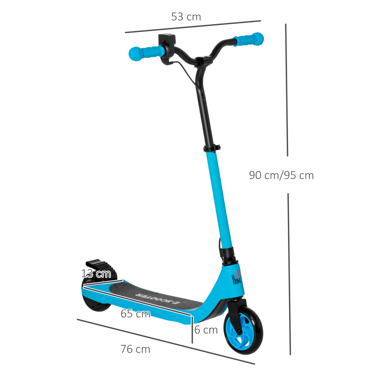 120W HOMCOM Electric Scooter - Stylish, Fast, and Safe with Battery Display - All Round Fitness