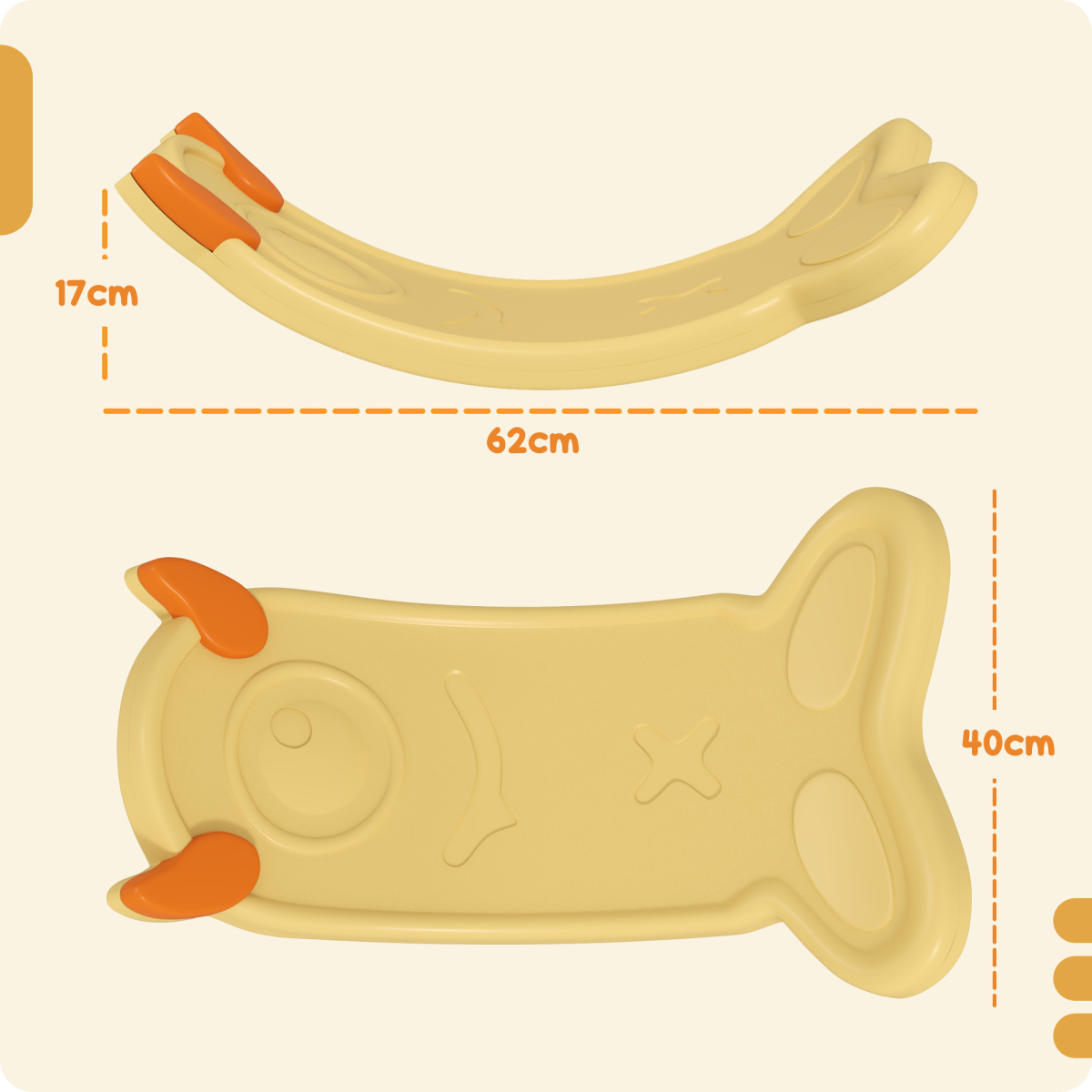 AIYAPLAY Balance Board for Kids – Balance Training & Sensory Play (Light Blue, Pink, Yellow)