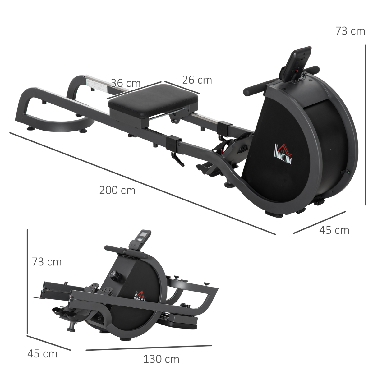 Compact Magnetic Rowing Machine with 16 Resistance Levels for Ultimate Fitness - All Round Fitness