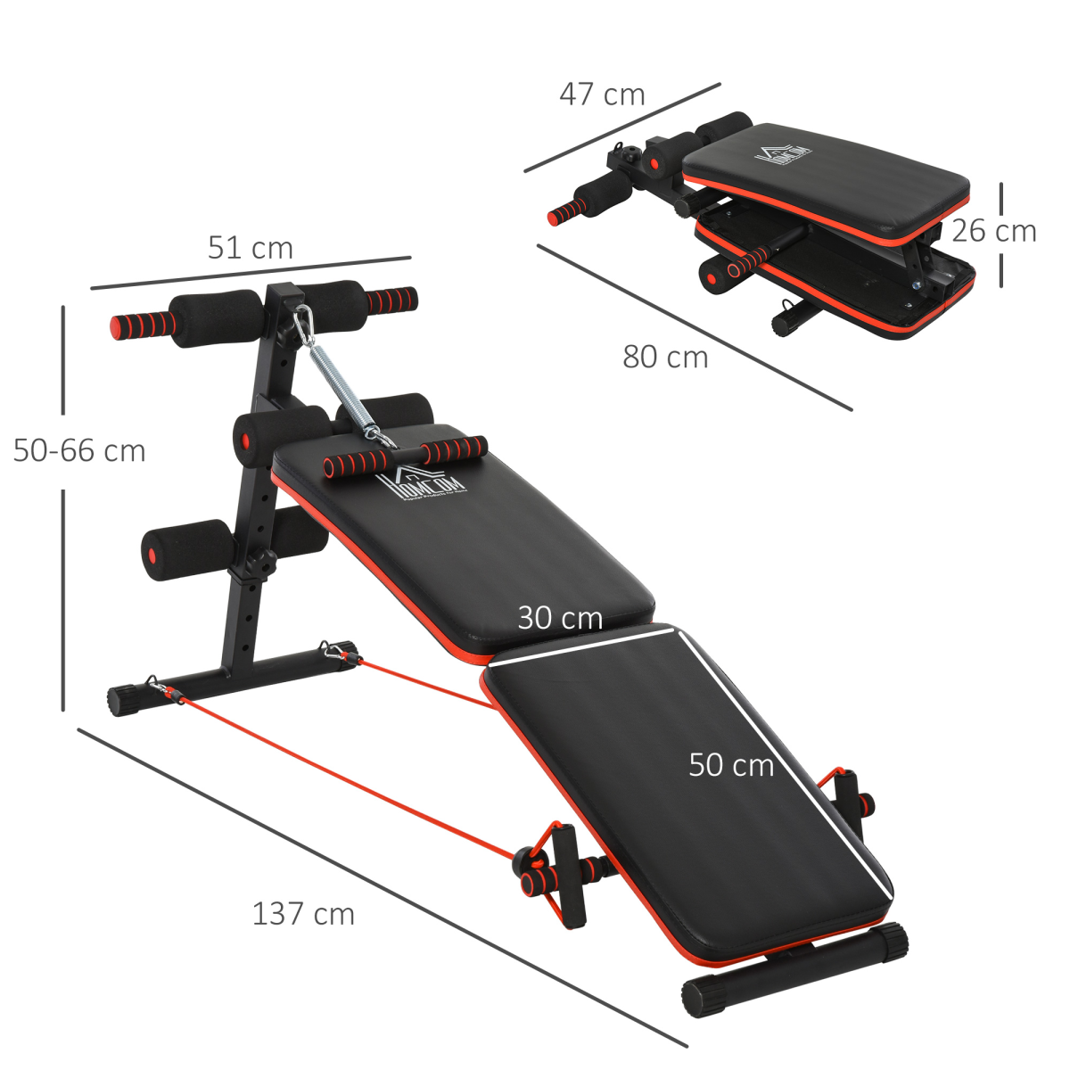 Ultimate Foldable Sit-Up Bench - Home Gym Core & Flexibility Trainer - All Round Fitness