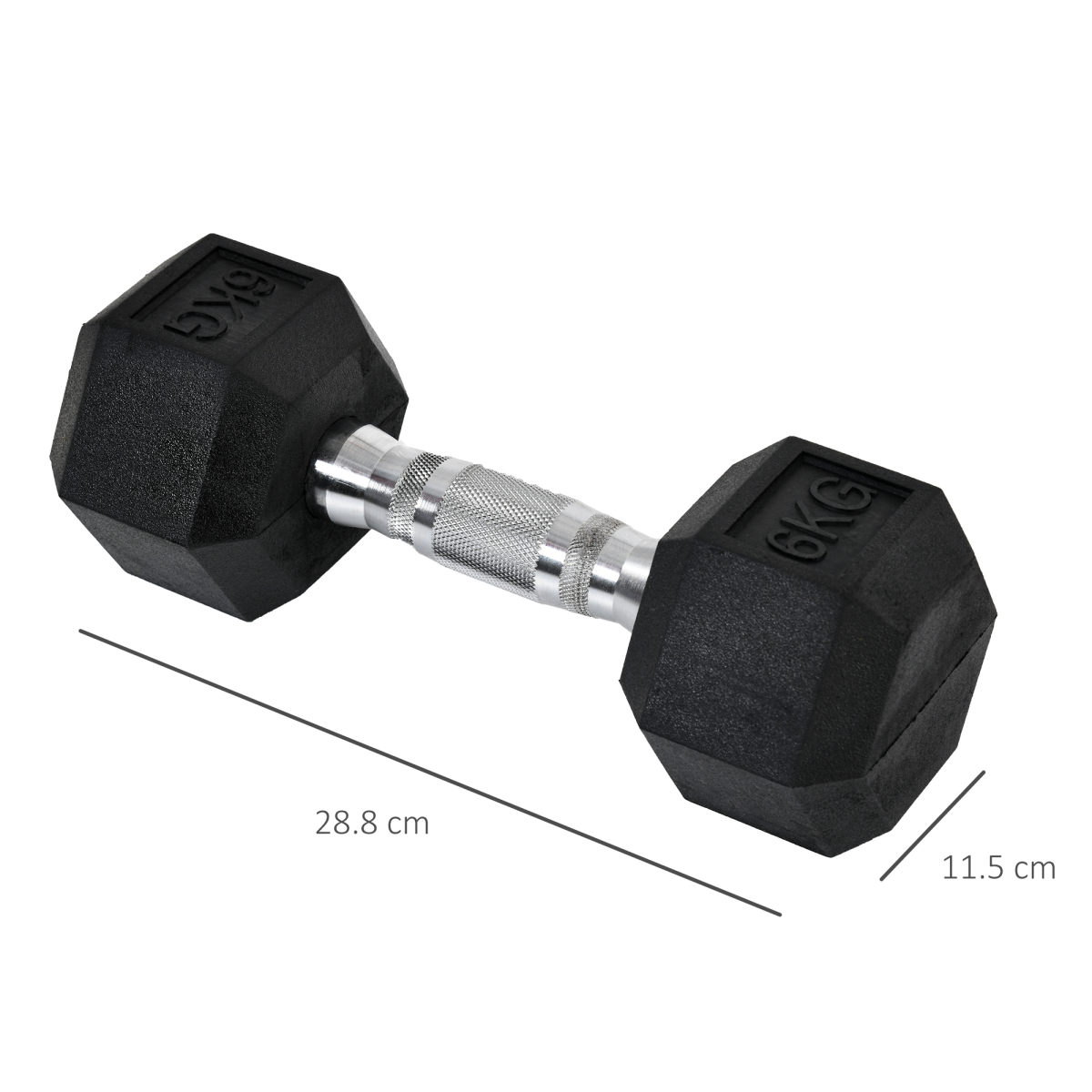 Hexagonal Dumbbell Set - 2x6kg for Home & Office Fitness, Durable & Safe! - All Round Fitness