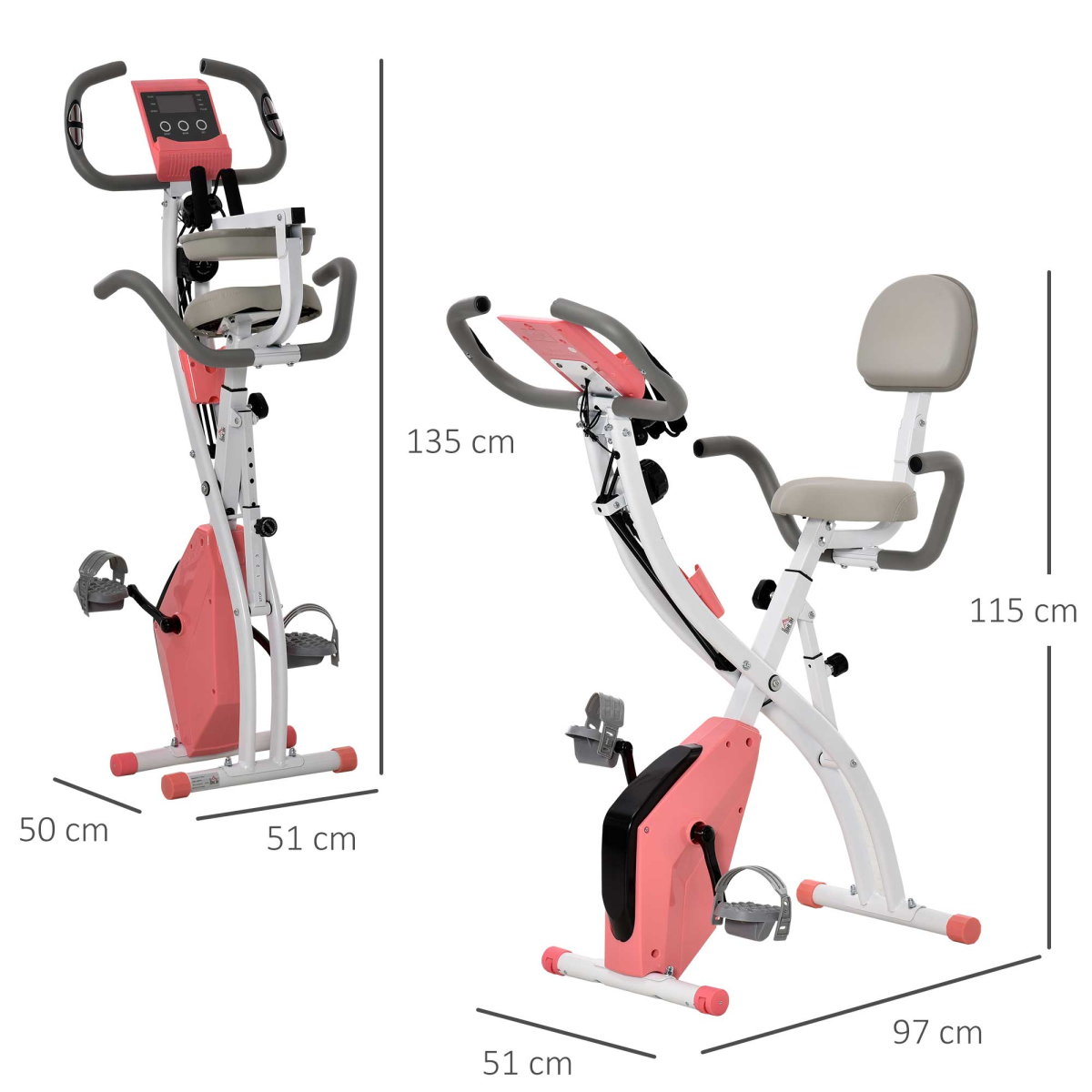 Transform Your Fitness: 2-in-1 Adjustable Upright & Recumbent Exercise Bike - All Round Fitness