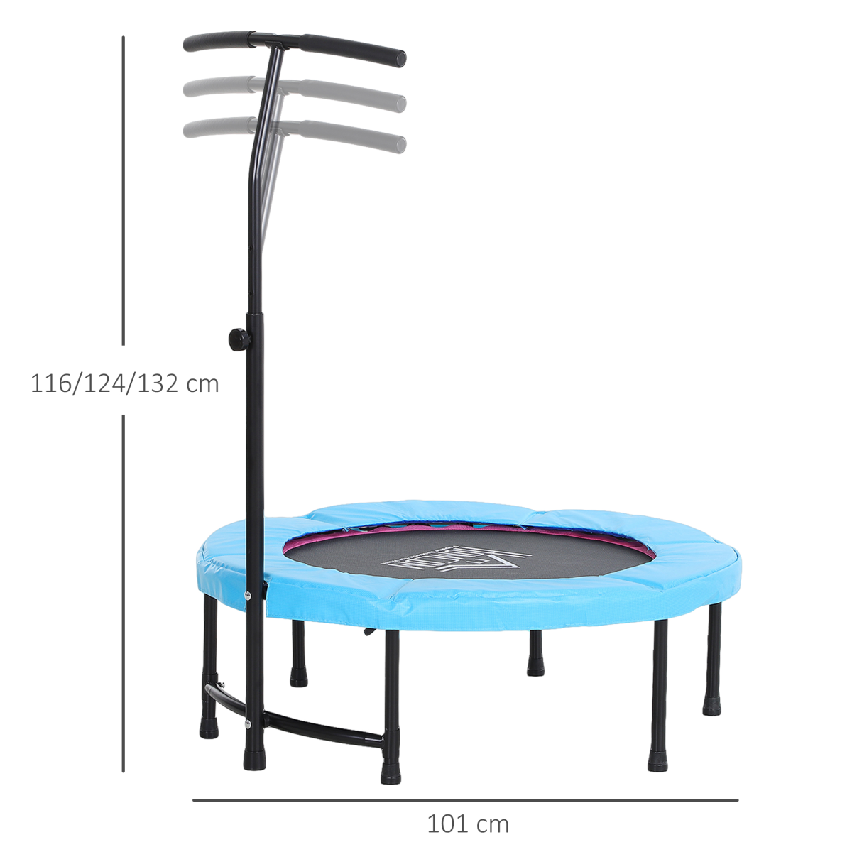 40'' Mini Trampoline for Kids & Adults - Safe Indoor Rebounder with Handle - All Round Fitness